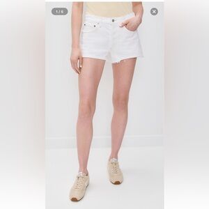 Agolde Parker White Vintage Cut off Distressed Jean shorts 28 marshmallow